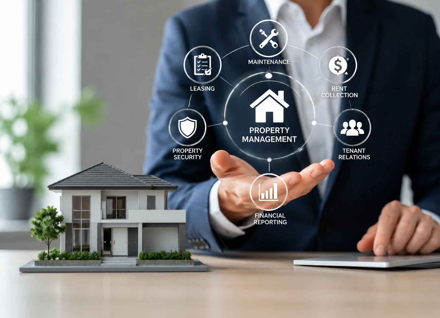 Property management specialist conducting a routine property inspection