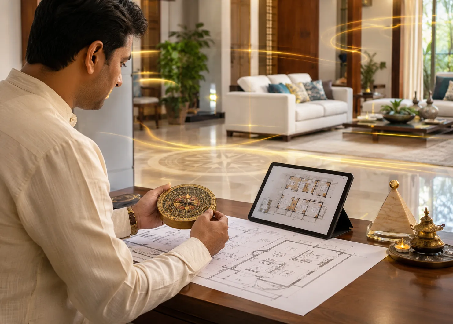 Certified engineer conducting a property health inspection